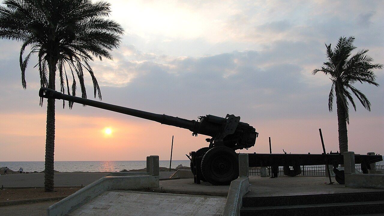 Mediterranean sunset along the coast of Tripoli, Lebanon