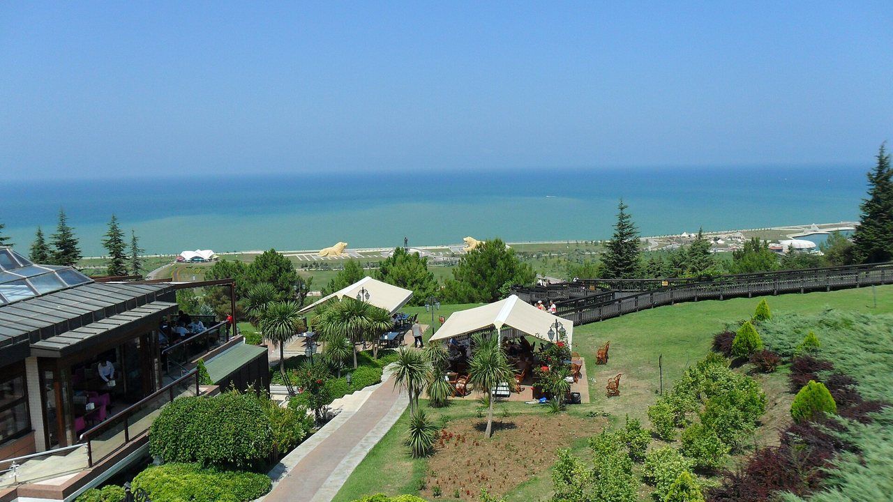 Panoramic view from Amisos Hill toward Batı Park and the Black Sea coast