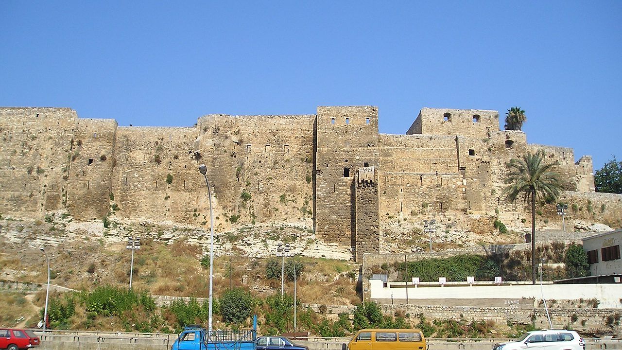 Wide view of the Citadel of Raymond de Saint-Gilles in Tripoli, Lebanon