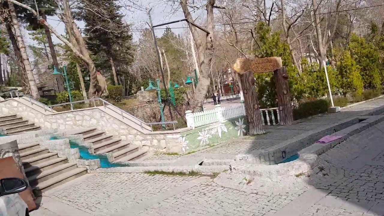 Recreational gardens and walking paths in Meram, Konya