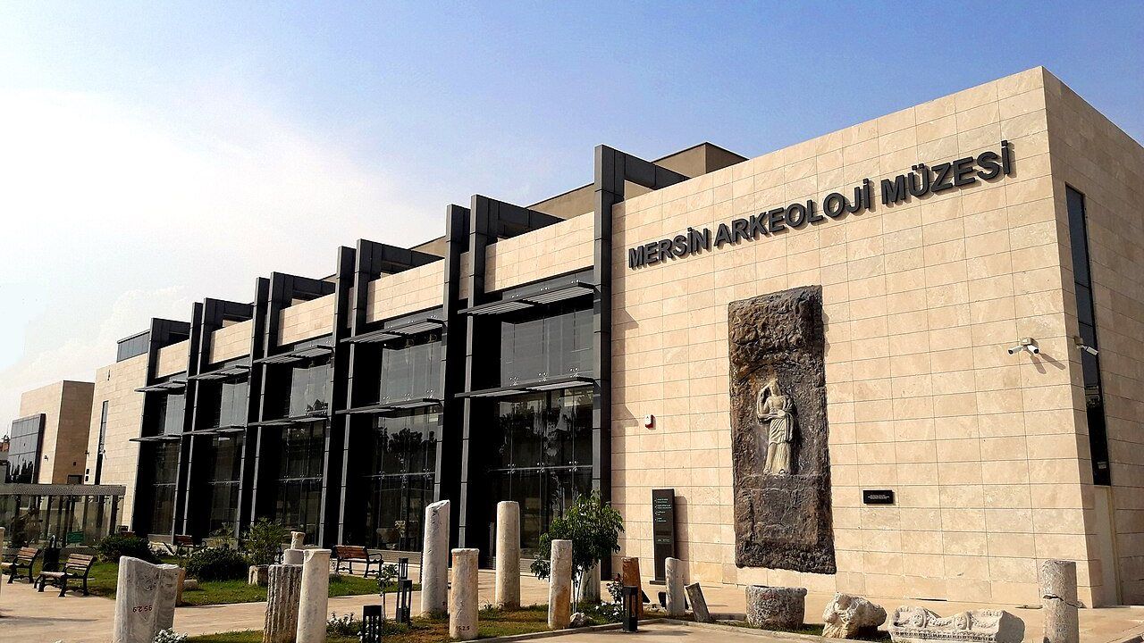 Exterior view of Mersin Archaeology Museum in Turkey.