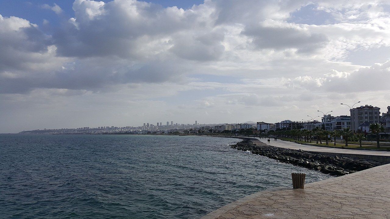 Wide view of Atakum seafront on the Black Sea coast in Samsun
