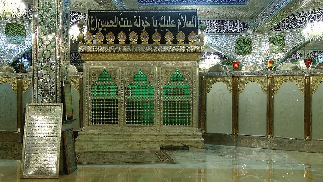 Ornate interior of Sayyida Khawla Shrine in Baalbek, Lebanon