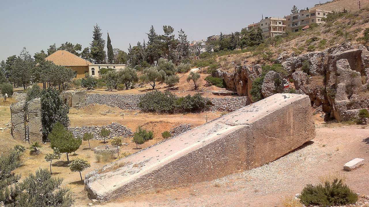 The massive Stone of the Pregnant Woman in the Roman quarry at Baalbek