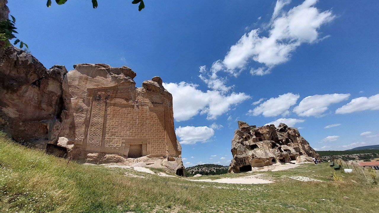 Monumental rock-cut Midas Monument at Yazılıkaya near Eskişehir